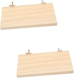 Didiseaon 2pcs Pet Rest Station Cockatiel Toy Cockatiel Stand Pet Bird Toy Parrot Cage Accessory Wood Platform for Bird Climbing Perch for Parrot Bird Chewing Toy Wooden Birdcage Accessories