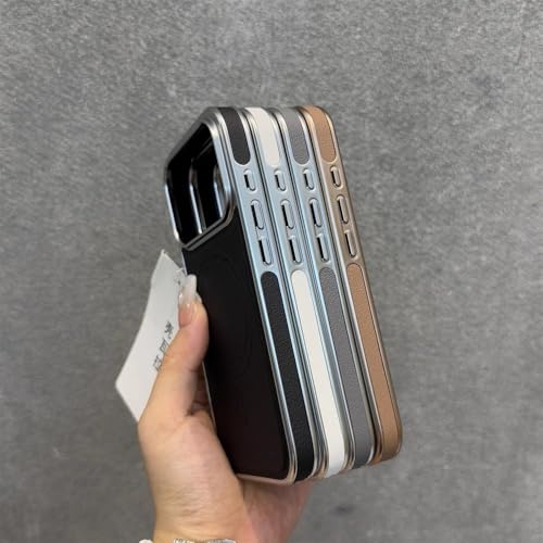 Coque de chargement iPhone 15 Pro Max antichoc avec cadre plaqué - 5