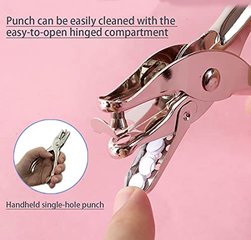 1/4 and 1/8 Inch Small Single Hole Punch, 2 Pack Handheld Circle Shaped Hole Puncher with 8 Sheet Capacity for DIY Craft Paper, Tag & Ticket, Perfect for Home, Office, Back to School Supplies - Image 3