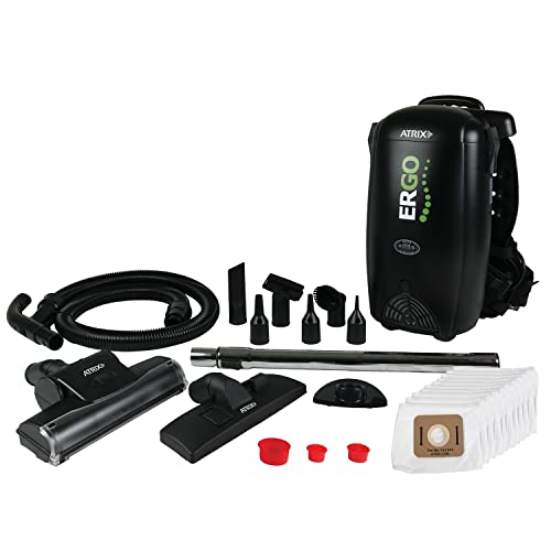 Atrix Vacbp10 Hepa Backpack Vacuum With Additional Filters, Premium Bundle, Black #TOP1