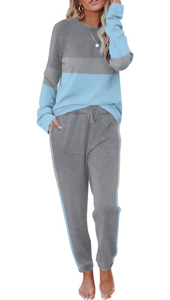 ETCYY NEW Lounge Sets for Women Two Piece Outfits Sweatsuits Sets Long Pant Loungewear Workout Athletic Tracksuits