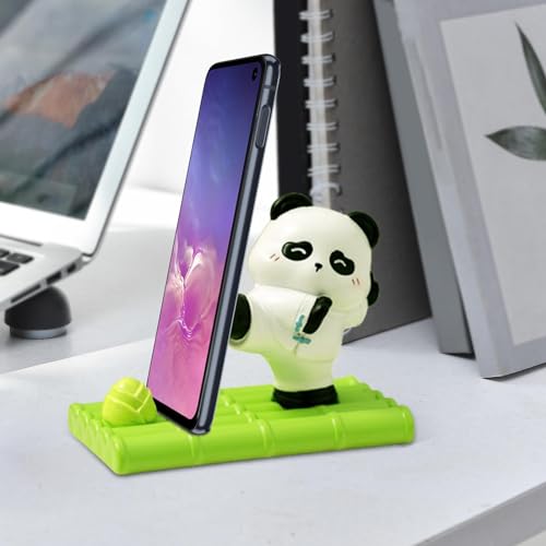Support de téléphone panda en résine pour bureau