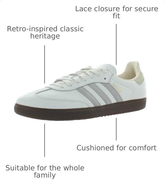 Image of Adidas Samba OG Men's Sneaker (Core White Grey, 6.5)