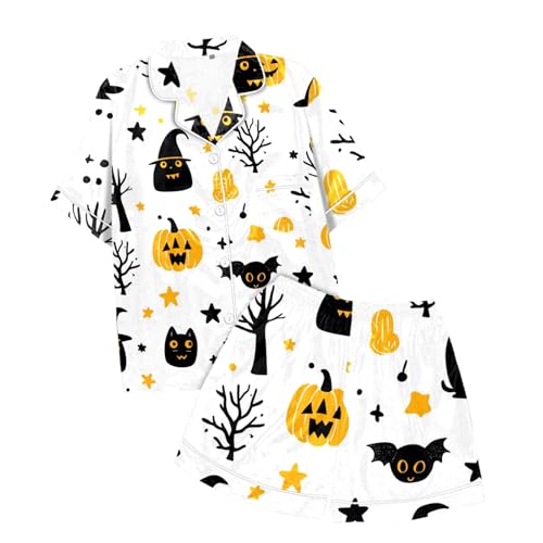 Girls Halloween Outfit Set Casual Printed Round Neck Top and Pants Toddler Kids Comfortable Everyday Wear Spring2