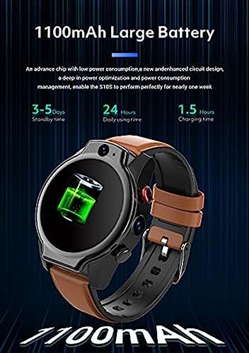 LEM14 Smart Watch 4G SIM Card Android 10 Face ID 64G 5ATM Waterproof 1100 mAh Battery Dual Camera GPS Smartwatch - Image 6