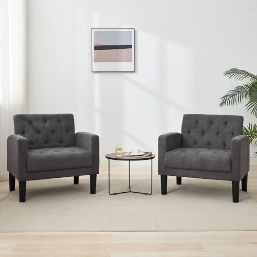 TYBOATLE Accent Chairs Set of 2, Mid Century Modern Upholstered