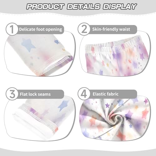 Bolaz Toddler Girls Leggings Printed Yoga Pants Leggings Cute Colorful Star for Kids3