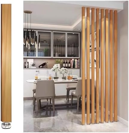 Solid Wood Room Divider Pole with No Drill Installation Heavy Duty Decorative Partition Column for Living Room Steps Meeting Room s Separation 4ft/122cm Height (1 pcs Color Options Available)