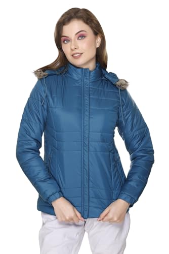 Image of RARE TIMES Women's Stylish Solid Full Sleeves Jacket | Winter Wear Quilted Jacket for Travelling | Regulaer Fit Puffer Jacket For Women