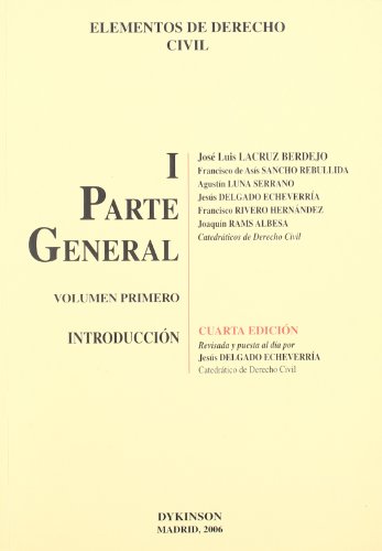 Portada de Elementos de Derecho Civil Tomo i Vol. 1º