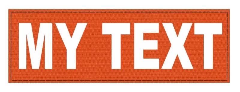 Custom Hook & Loop Patches, Tactical ID Police Patch for Vest, Sheriff, Security, Molle, Military, Backpack, Duty Bag, K9 Dog Harness, Morale (6 x 2, Orange)