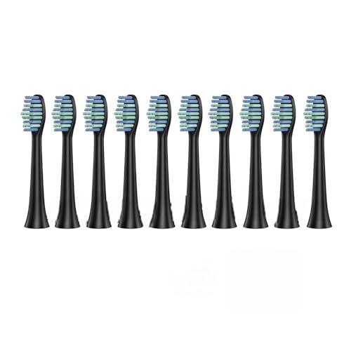 �����p���u���V�w�b�h�A�݊����̂���For SOUNESS�ASN903/K01/ST802/ST903/SN901/SN801/ST903/ST905�A�d�����u���V�A�\�t�g�u���V�w�b�h(10PCS Black-blue)