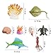 OuMuaMua 42pcs Realistic Mini Sea Creature Figure Toys - Ocean Animals, Bath Toys for Kids & Toddlers