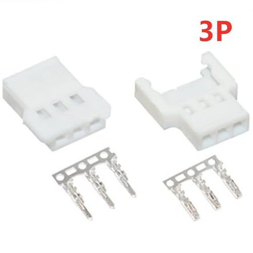 elpart 10 Set/lot 51005 51006 Micro Losi Connector 2P 3P 4P Male Female Plastic Housing with Metal Pins for RC Battery ESC Adapter - (Pins: 10sets 3P) #ELPart17604