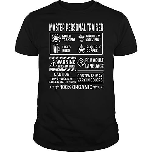 Master Personal Trainer Multitasking Problem Solving Job Title - Unisex Tee Black