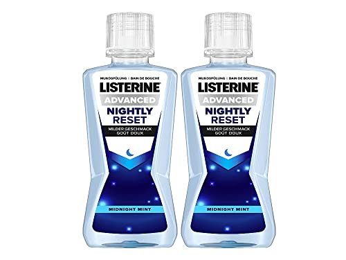 Listerine Nightly Reset lot de 2 reminéralise l'émail et combat les acides