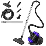 Cylinder Vacuum Cleaner, 1000 Watt Powerful Motor, 1.5L Capacity Dust Tank,4 in 1 Multi-Tool,Bagless Powerful Wet & Dry Vacuum Cleaner for Stairs, Compact and Lightweight, Removes Dirt and Pet Hair