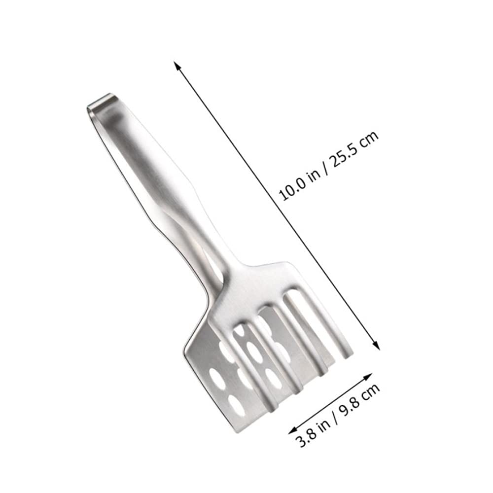 Pinzas de Cocina de Acero Inoxidable, 1 Pieza, Pinzas para Alimentos, Pinzas para Barbacoa, Pinzas para Pescado Frito, 25,5 x 9,8 cm