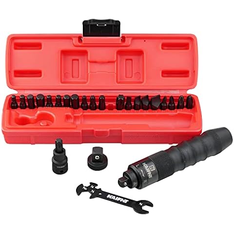 KAIFNT K504 Heavy Duty Manual Impact Driver Set, 3/8-Inch 1/2-Inch, 25-Piece Cover