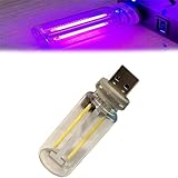 Illuminajdm Retro-Inspired Interior Mood Lamps, Retro Car Lamps, USB LED Car Interior Atmosphere Lights, Plug-in USB Automotive Interface Charging Night Lamps (Purple)