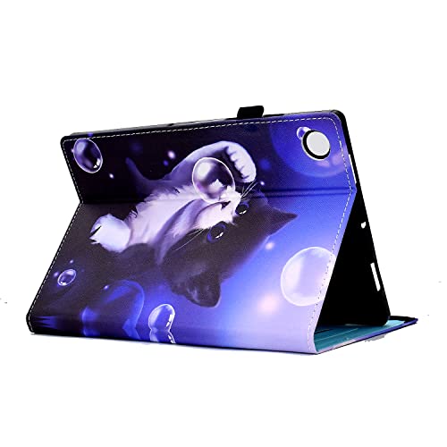CXTCASE Case for Lenovo Tab M10 Plus (3rd Gen) 10,6 Inch,Stand Function PU Leather Protective Cover Tablet Case Shell for Lenovo Tab M10 Plus 3rd Gen,Bubble Cat - Image 3