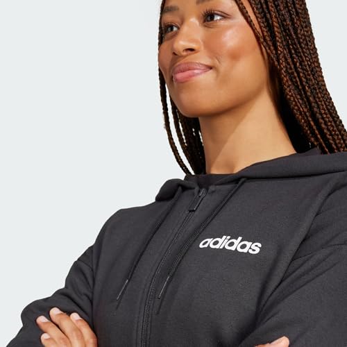 adidas Women's Essentials Linear Full Zip French Terry Hoodie Hooded Sweatshirt (pack of 1) - Image 3