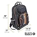 Klein Tools 62800BP Backpack Tool Bag, Tradesman Pro Extra-Large 40-Pocket Electrician Jobsite Backpack with Molded Bottom, Charging Port