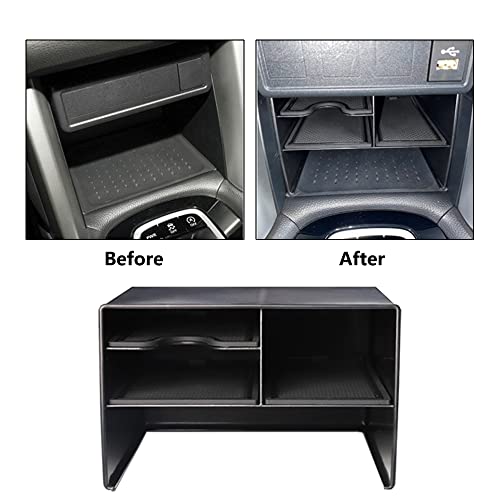 Baceyong Car Center Console Organizer Shelf, Fit for T0Y0TA C0R0LLA Cross 2022-2023 Plastic Car Storage Drawer Shelf, Black