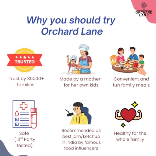 Image of Orchard Lane Healthy MIXED FRUIT Jam | Filled with Fresh Fruit- for healthy families- kids, breakfast, gym goers, only 10 calories per serving- Non Fattening jam | without chemicals, preservatives or artificial sugars- 120 gm Glass bottle | guarantee in case of breakage