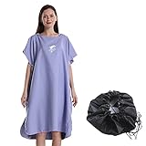 【Tu Vestidor Privado】- Microfiber Poncho Surf es tu vestidor personal, combinado con un cambiador específico, perfecto para que te pongas fácilmente el traje de neopreno o la ropa sucia en público. Adecuado para playa, surf, natación, buceo, parque acuático, camping, sauna, gimnasio, ducha en casa.