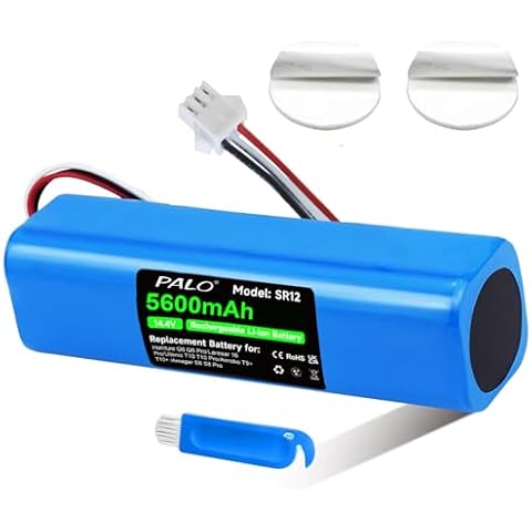 Palogreen Replacement Battery for Laresar L6 Pro, Ultenic T10 T10 Pro, T10 Elite, Airrobo T9+ T10+, Arnagar S8 S8 Pro, L900 L900W L900X, Onson J30 Pro Vacuum Cleaner 5600mAh Cover