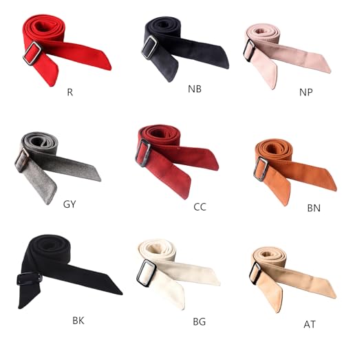 Women Wide Waist Belt Waistband Outerwear for Woolen Coat Multicolored Winter Coat Waist Belt with Buckle3