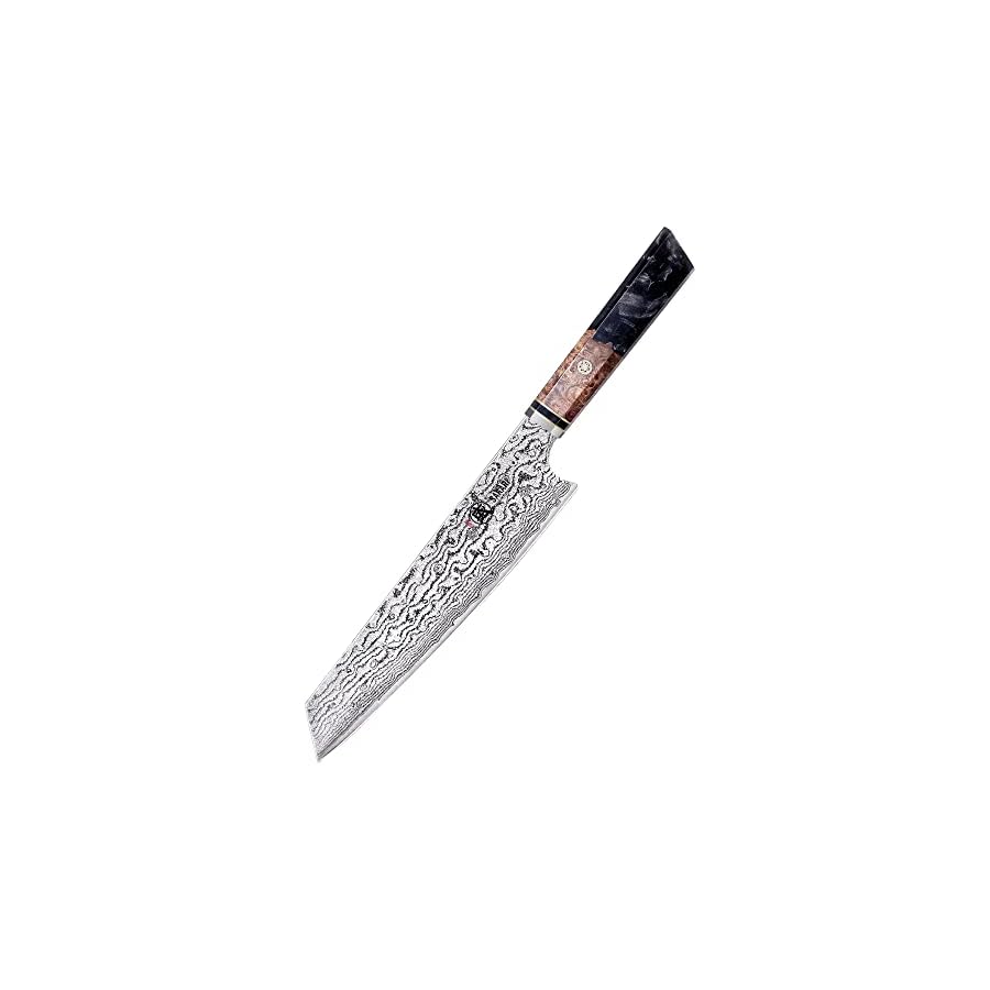 MITSUMOTO-SAKARI-8-inch-Japanese-Kiritsuke-Chef-Knife-AUS-10-Premium-Damascus-Steel-Kitchen-Cooking-Knife-Professional-Hand-Forged-Japanese-Sushi-Knife-Shadowwood-Pomegranate-Handle-Gift-Box MITSUMOTO SAKARI 8 inch Japanese Kiritsuke Chef Knife, Hand Forged Japanese Sushi Knife, AUS-10 Premium Damascus Steel Kitchen Cooking Knife (Shadowwood Pomegranate Handle & Sandalwood Box)