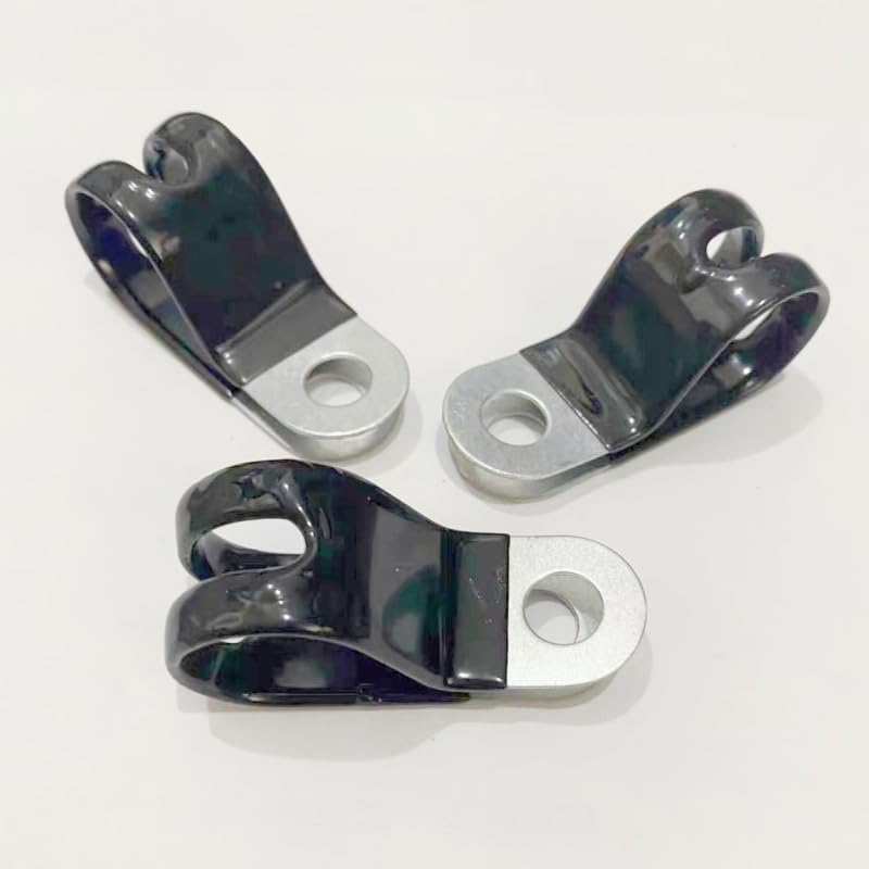 5-10 abrazaderas de manguera tipo P acero recubiertas PVC, montaje cables, tubería R, clips for(25mm(5pcs))