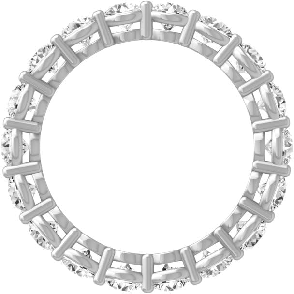 2 Carat to 5 Carat (CT. T.W.) Lab Grown Diamond Eternity Band Ring for Women |14K Yellow or White Gold Wedding Anniversary Band Ring | D-E Color and VS Clarity - Image 3