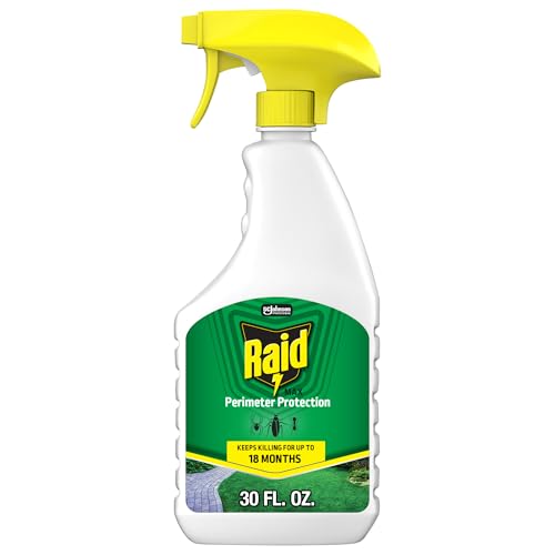 Image of Raid Outdoor Perimeter Protection Spray, Kills American Cockroaches & Argentine Ants for up to 18 Months, For Outdoor and Indoor Use, Water-Based, Easy-To-Use, Multipurpose Bug Barrier, 32 oz