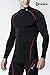 TSLA Men's UPF 50+ Mock Long Sleeve Compression Shirts, Athletic Workout Shirt, Base Layer for Water Sports, BLM Edition Black & Red, X-Large