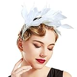 1920s Feder Fascinator, Material: Feder, Plastik und Polyester.