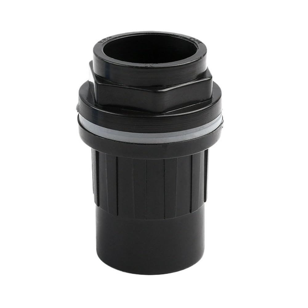 Pipe Drainage Joint 5Pcs Irrigation Inlet Outlet Joints 20/25/32/40/50mm, PVC Pipe Connectors for Fish Tank Garden Aquarium(Black,32mm)