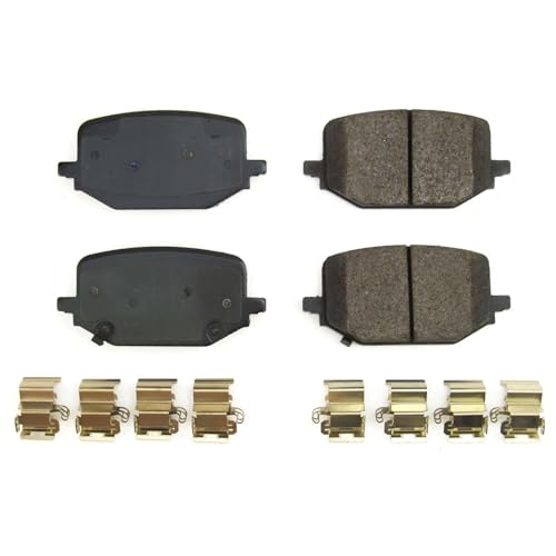 Image of PowerStop Rear Brake Pads for Ford Explorer 2020-25 |Mustang 2024-25 |Police Interceptor Utility 2020-25 |Lincoln Aviator 2020-25 - Z17 Ceramic Brake Pads with Installation Hardware, 17-2231