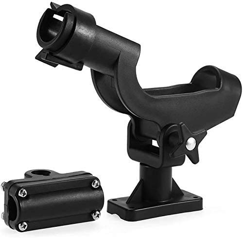 OROOTL Fishing Boat Rod Holders Power Lock Kayak Rod Racks with Adjustable Clamp 360 Degree Folding Marine Pole Holder