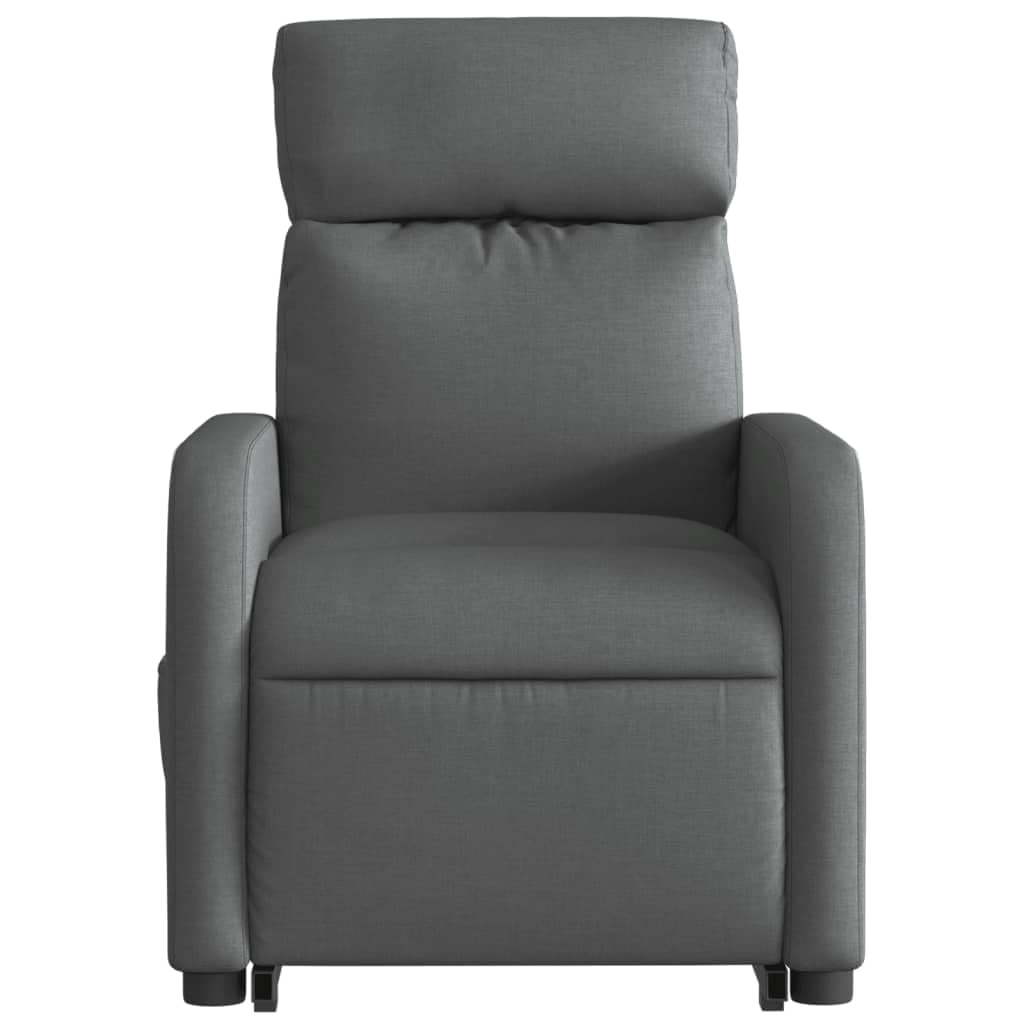 IKAYAA Sillón Reclinable de Masaje Con Función Auto-Ayuda (Levanta Personas), Relax Eléctrico, Tela, Gris Oscuro