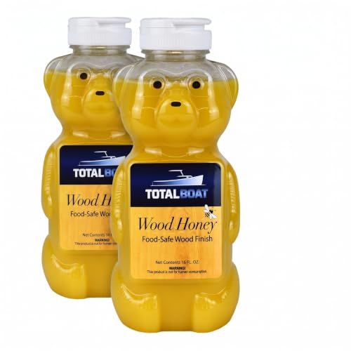 TotalBoat Wood Honey Food Safe Wood Finish - Wood Oil for Cutting Boards &amp; Butcher Blocks (16 oz) (Pack of 2)