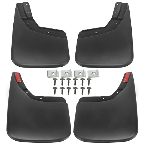 Image of SCITOO 4PCS Mud Flaps Front & Fear Splash Guard set Accessory suitable for Chevrolet Silverado 1500 Silverado 2500 HD Silverado 3500 Silverado 3500 HD 2014-2018 ‎22894857 front & rear mud flaps