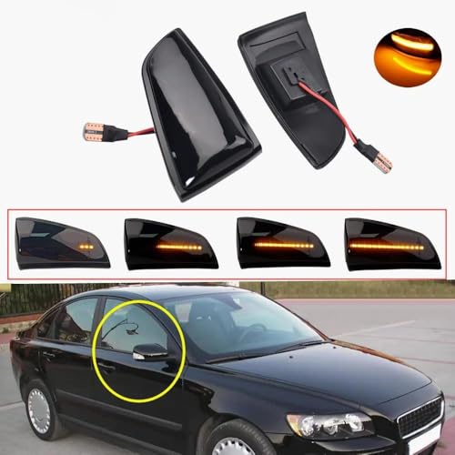 Intermitentes dinámicos LED de espejo para Volvo S40 V50 C70 3