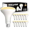 dalattin 12 Pack BR30 Led Bulbs 65W Equivalent, Dimmable Indoor Flood Lights Bulb, E26 Base, 2700K Warm White, 9W, 800 LM, Recessed Lighting Bulb for Ceiling, Recessed Can, Living Room and Kitchen