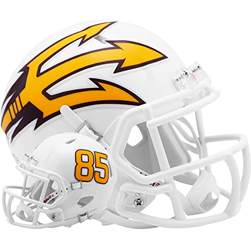Casque de football Riddell NCAA Arizona State Sun Devils White Fork Speed Mini de collection