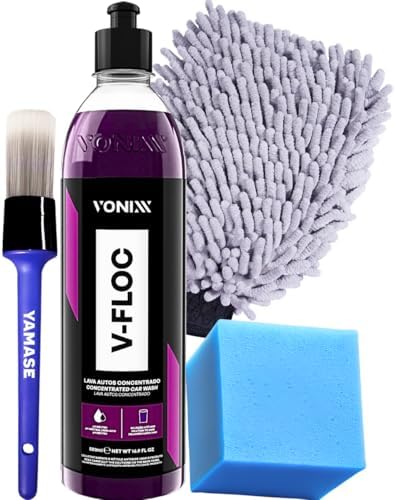 V-floc 500ml Shampoo Neutro Para Lavar o Carro Moto Caminhão + Lu...