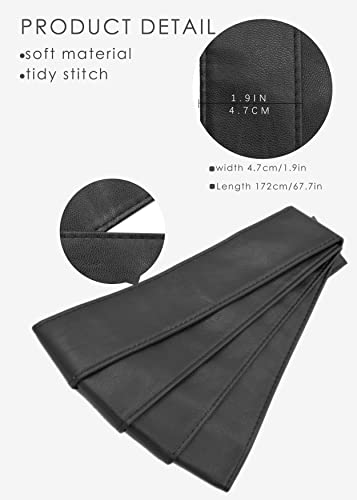 TeeYee Women OBI Belt Fashion Solid Color PU Leather 4.5cm Wide Waist Band 70 Inch in Extra Size4