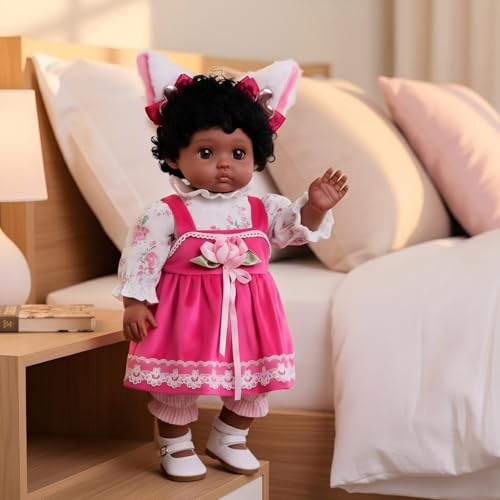 Muñeca Reborn Zahra 18 pulgadas Vinilo Realista miniatura 5